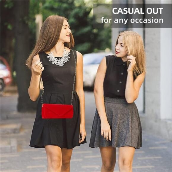 Clutch Purses Evening Bag for Women Party Prom Black-Tie Events Velvet Handbag - Picture 2 of 8